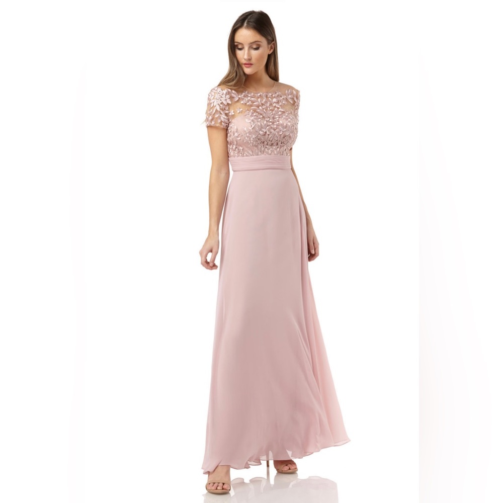 Pink Floral Gown by J C collections